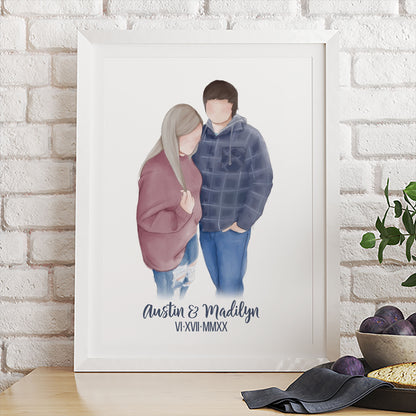 Faceless Watercolor Portraits