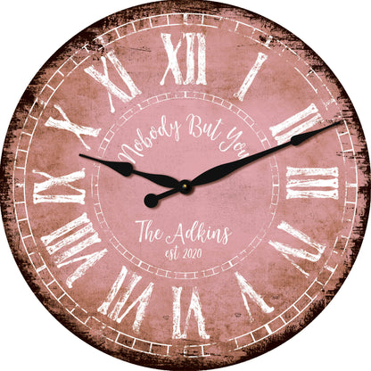 Personalized Rustic Style Clock