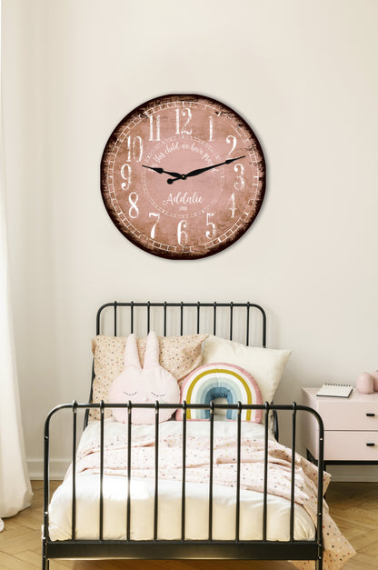 Personalized Rustic Style Clock