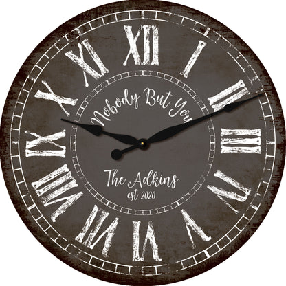 Personalized Rustic Style Clock