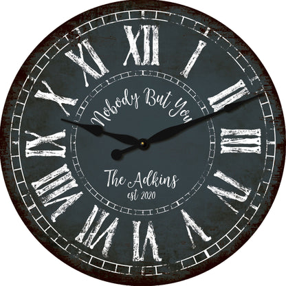 Personalized Rustic Style Clock