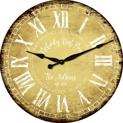 Personalized Rustic Style Clock