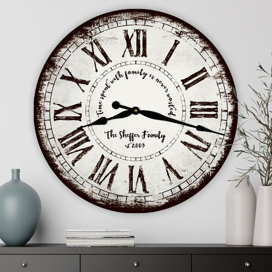 Personalized Rustic Style Clock