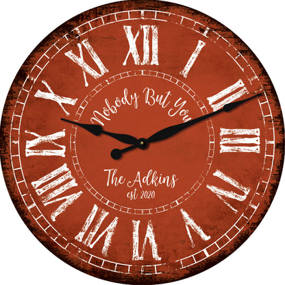 Personalized Rustic Style Clock