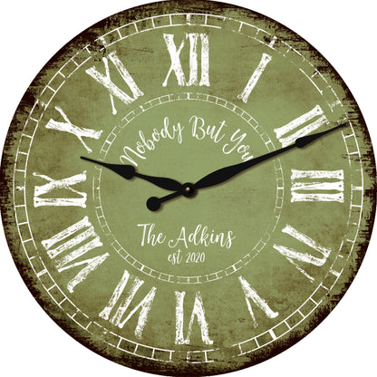 Personalized Rustic Style Clock