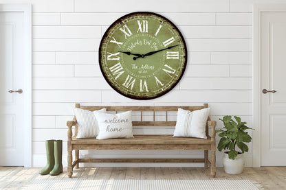 Personalized Rustic Style Clock