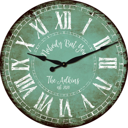 Personalized Rustic Style Clock