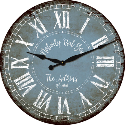 Personalized Rustic Style Clock