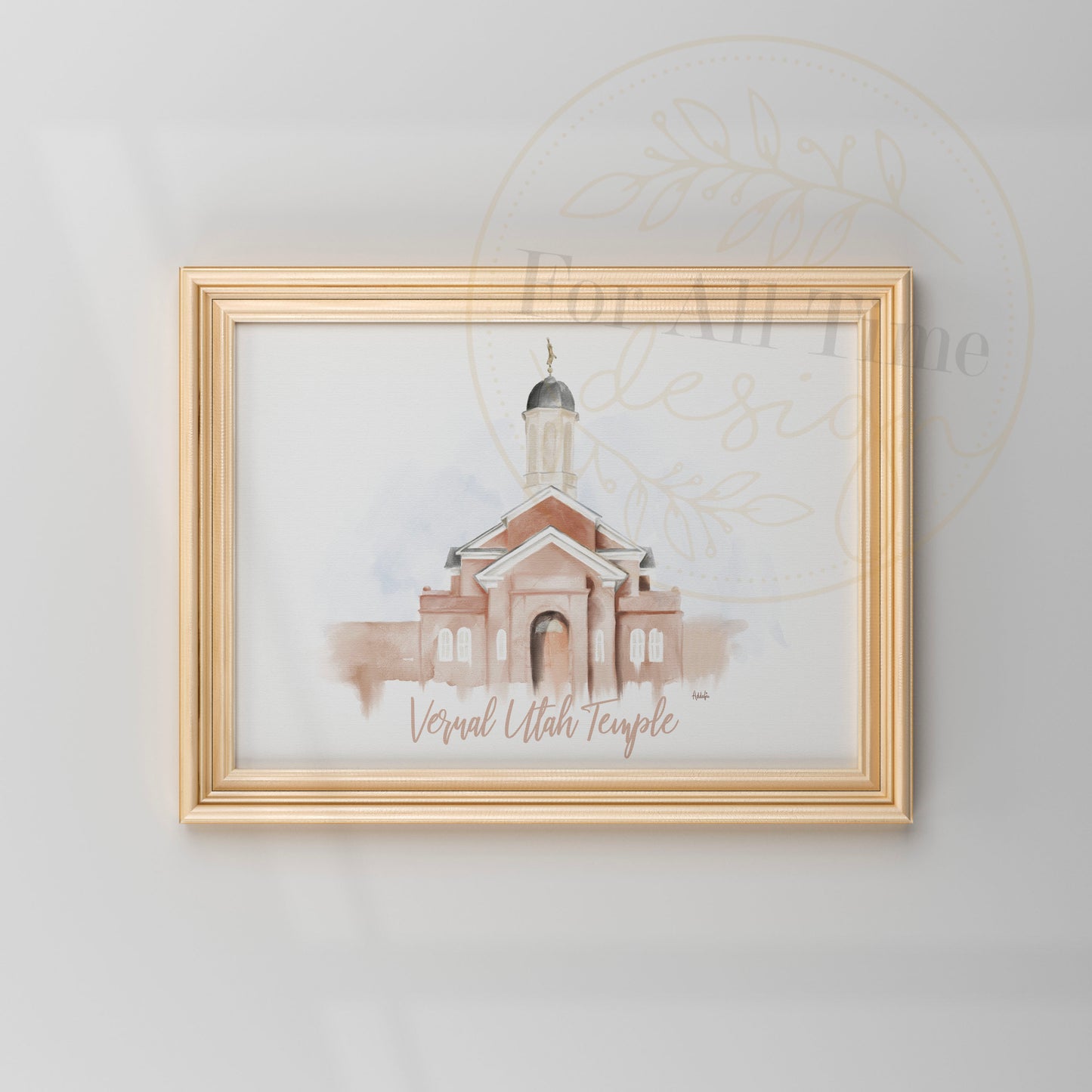 Temple Watercolor Print