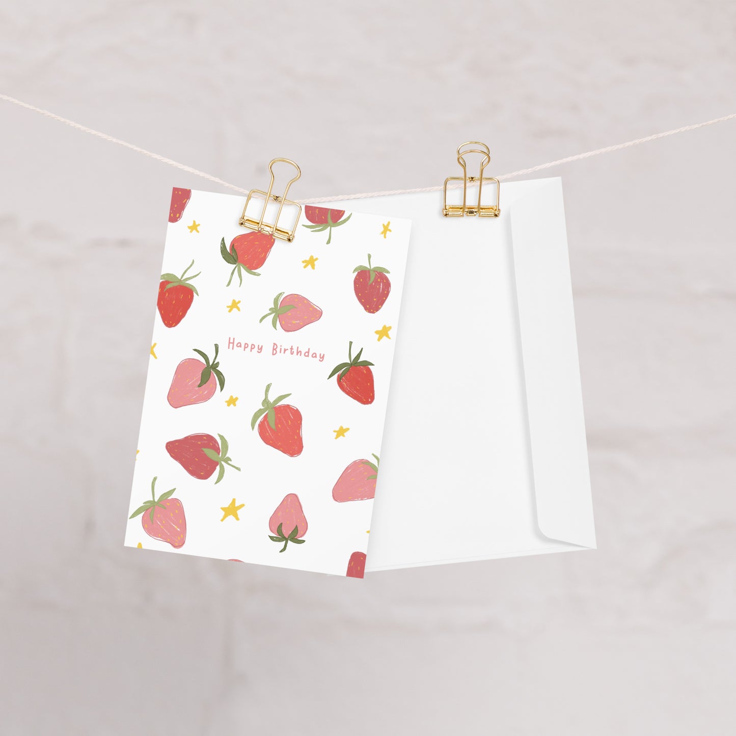 Strawberries Birthday Card