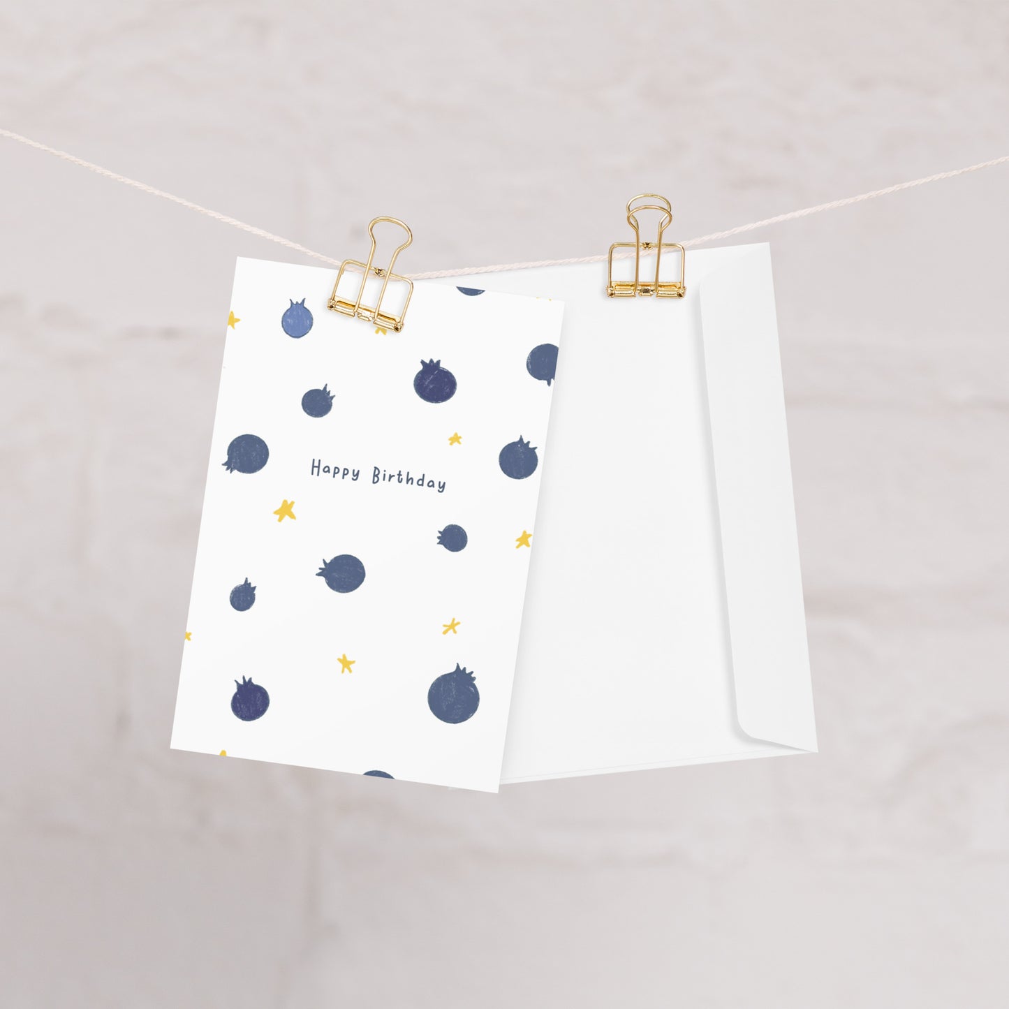 Blueberries Birthday Card