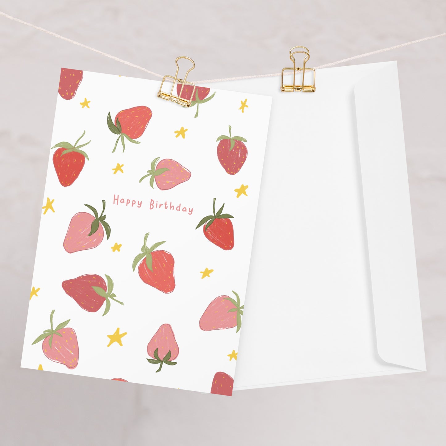 Strawberries Birthday Card