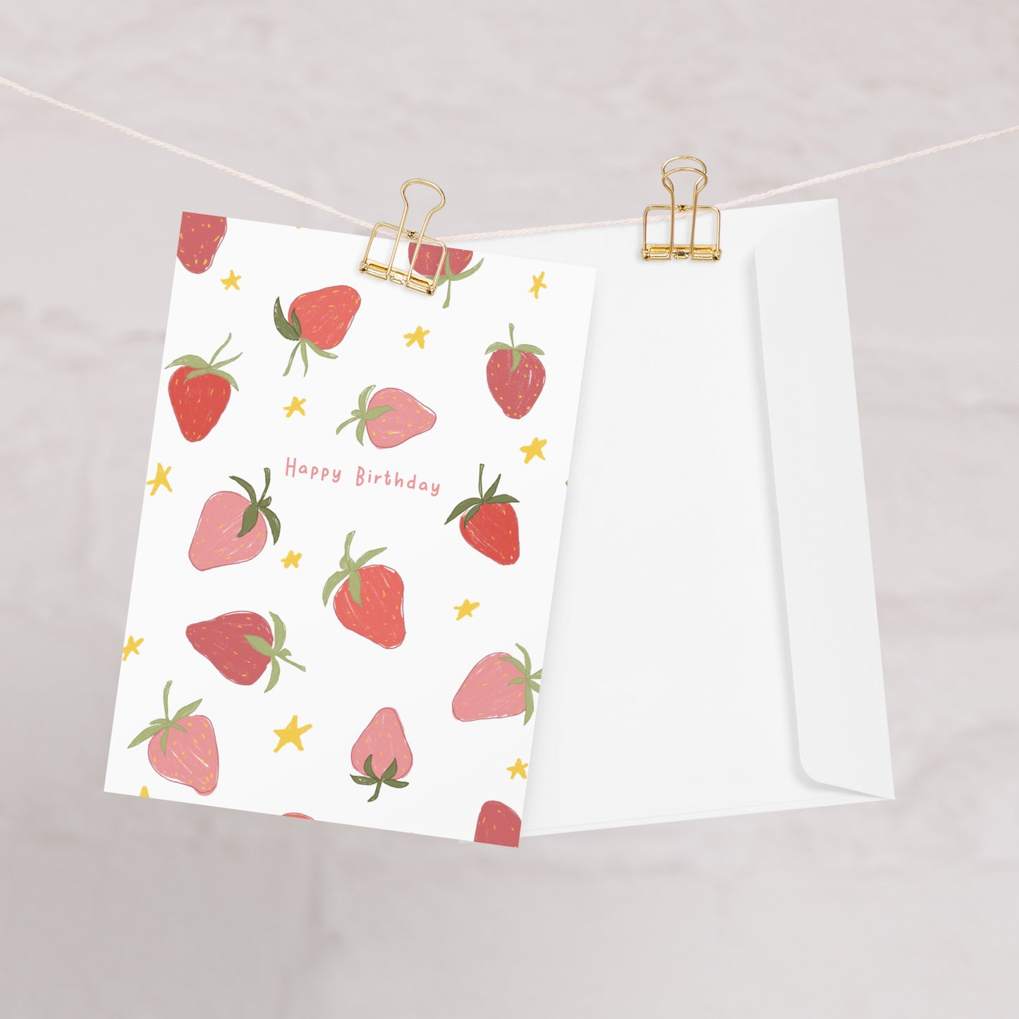 Strawberries Birthday Card